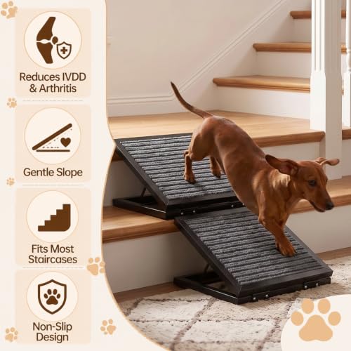 2 Pack Heavy Duty Dog Ramps for Stairs
