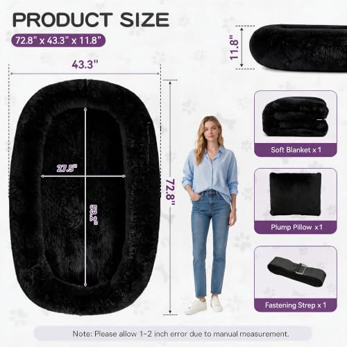 Human Dog Bed (Black)