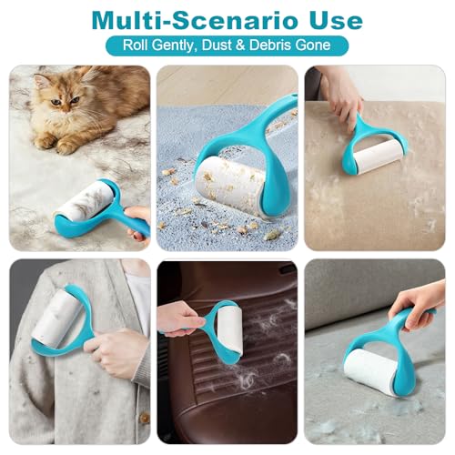 Super Sticky Pet Hair Remover Roll 350 Sheets Set with Upgraded Handle