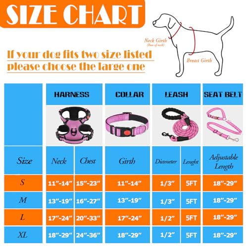 No Pull Dog Harness (Medium / Pink)