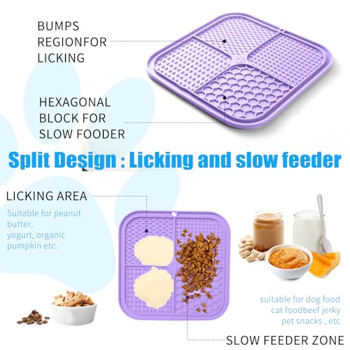 Lick Mat for Dogs (1pack / Light Purple)