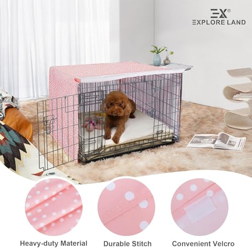 Pattern Dog Crate Cover (Princess Pink / 36.0"L x 23.0"W x 25.0"H)