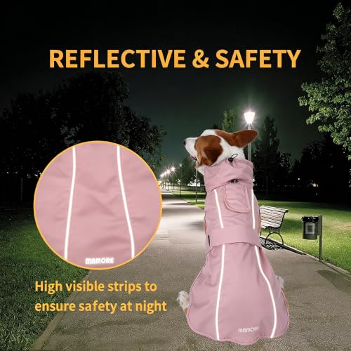 Adjustable Waterproof Dog Raincoat for Dogs (Pink / X-Large(37-55lb))