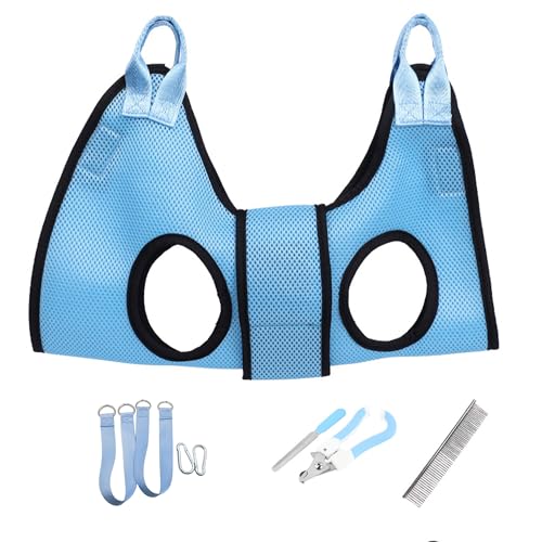 Dog Grooming Hammock (L / Light Blue)