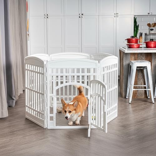 6 Panel Dog Playpen (6 Panel - 34" H / White)