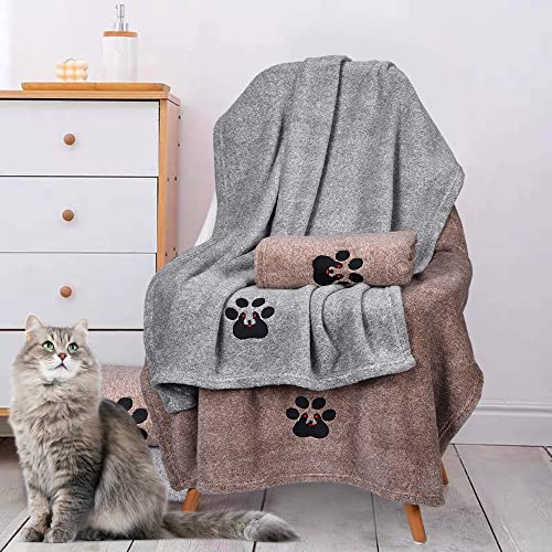 Dog Towels for Drying Dogs (Grey / M-36" * 28")