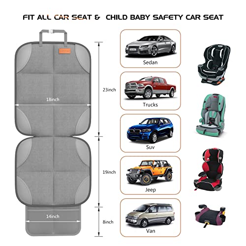 2 Pack Car Seat Protector (Light Grey / 2PS)