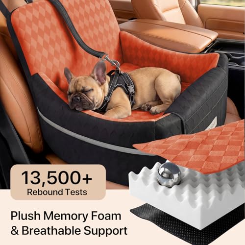 Elevated Dog Car Seat Booster for Small (Brown)