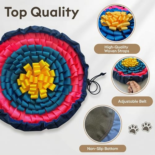 Snuffle Mat for Dogs (Floral / 17" Bowl)