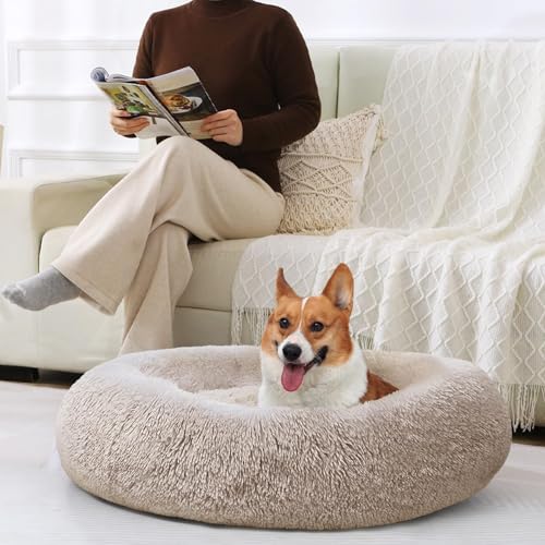 Dog Beds Large Sized Dog (36" / Cream Brown)