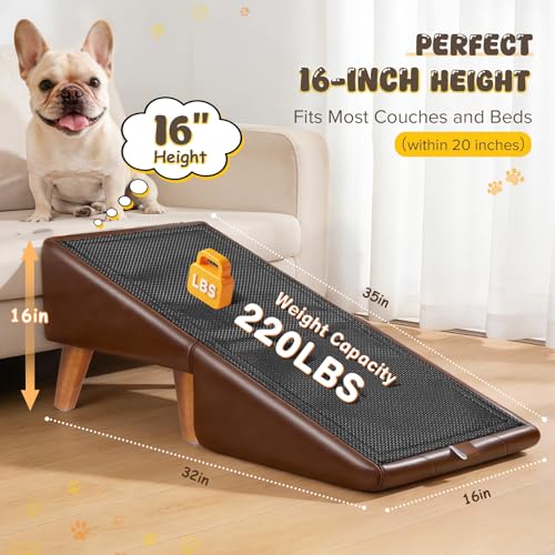 Dog Stairs for Small Dogs 16" H (Brown / 16" H)