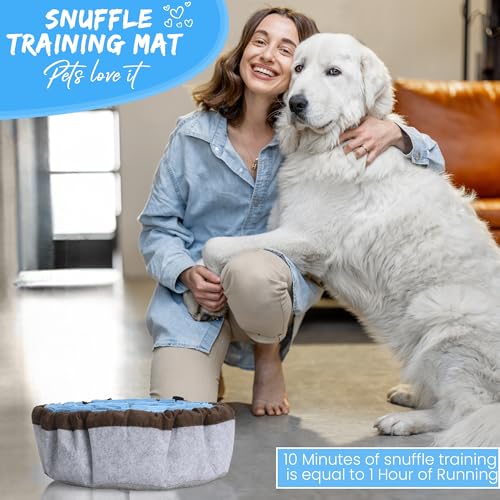 18" Dog Snuffle Mat (Blue 18 Inch with Clicker and Suction Cup)