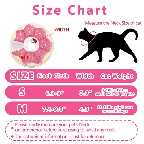 Soft Adjustable Cat Cone Collar (Pink / Small)