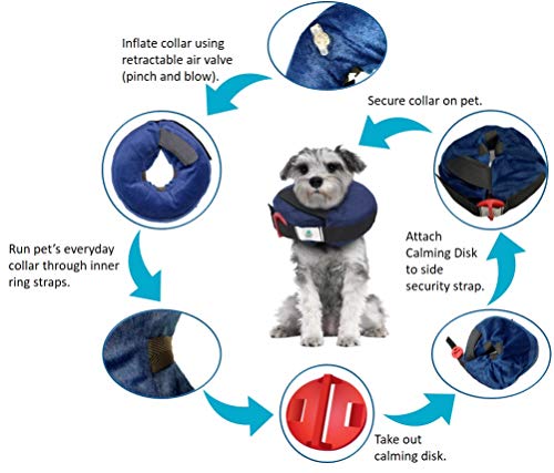 Calm Paws Protective Inflatable Collar w (X-Small)