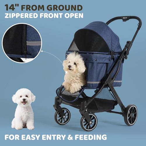 All Terrain Dog Stroller for Small to Medium Dogs (Midnight Blue)