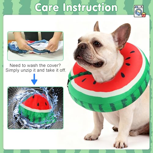 Dog Cone Collar Alternative After Surgery (Watermelon / L(Neck:16"-18"))