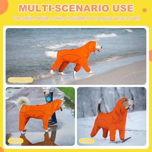 ADINIKIA Dog Raincoat (M / Orange)