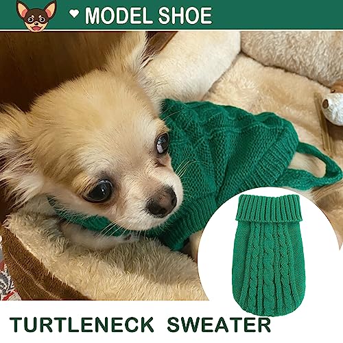 XS Dog Sweater (X-Small / Green-Purple)
