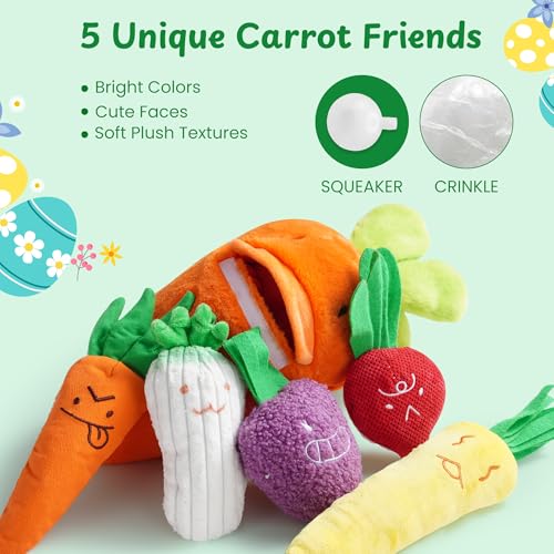Carrot Dog Toys (Squeaky Carrots)