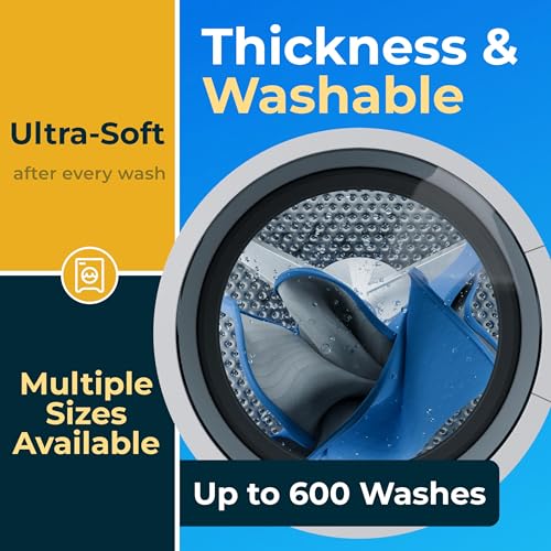 Washable Underpads (Light Blue/White / 2 Pack - 34x36)