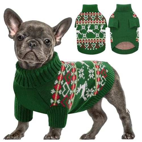 Dog Christmas Sweater for Small to Large Dogs (Large / Christmas Green)