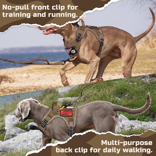 Tactical Dog Harness for Medium (Brown / Medium)