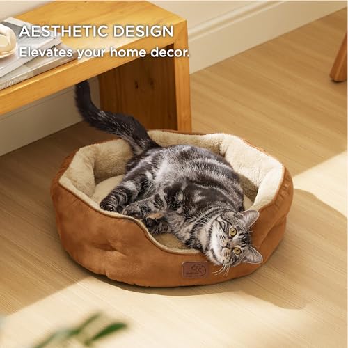 Small Dog Bed Washable (20"L x 19"W x 6"Th / Terracotta)