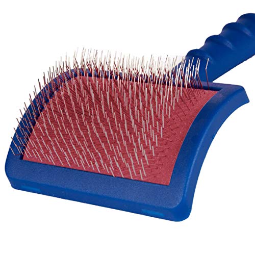 Tuffer Than Tangles Regular Large Slicker Brush for Dog Grooming (Large Size Regular Pins)