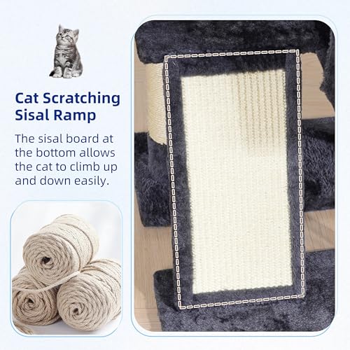 Cat Tree Tower for Indoor Cats (47.24 inches / Smoky gray)