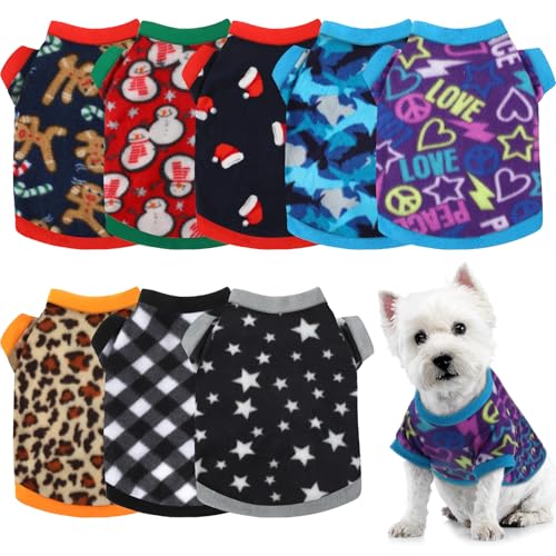 8 Pieces Dog Sweaters for Small Dog (X-Small)