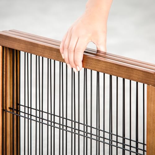 Carlson 22" 62" Super Wide Dog Gate with Small Pet Door (22"-62"W x 20"H)