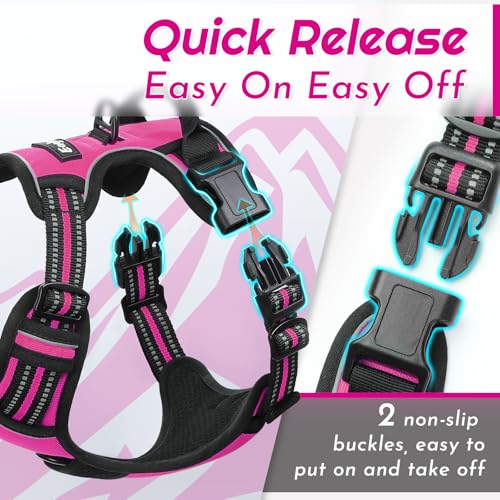 Dog Harness for Medium Sized Dogs (Medium / Rose Red)
