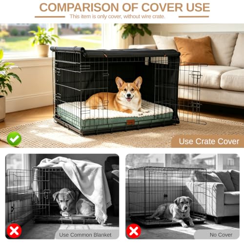 Dog Crate Cover 24in (Black / 24.0"L x 18.0"W x 20.0"H)