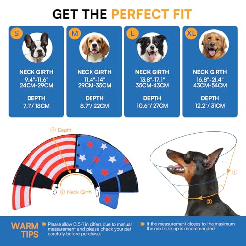 Soft Cone for Dogs (L / USAFlag)