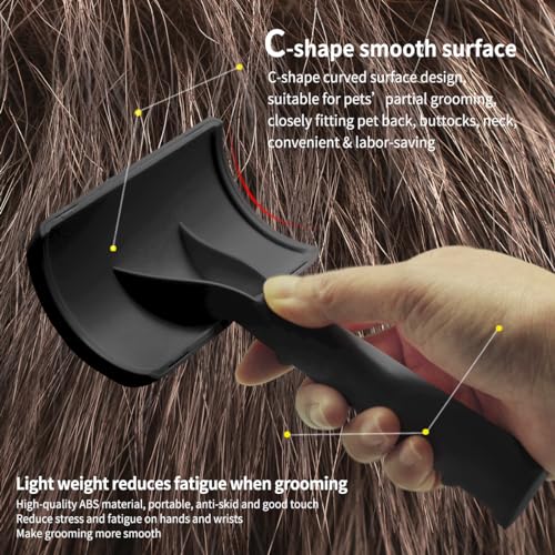 Doodle Brush Poodle Slicker Brush for Grooming Fluff Shedding Easy (black)
