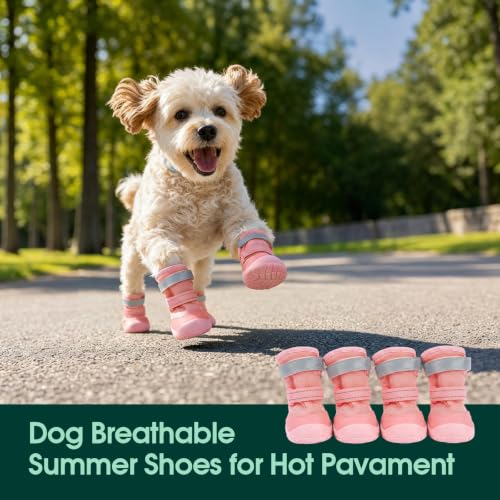 Dog Shoes Non (Pink / 1#(Paw Width:1.18"))