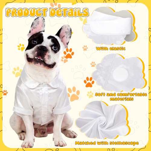 Dog Silk Pajamas Shirt Puppy Satin Pjs for Small Dog (M / White)