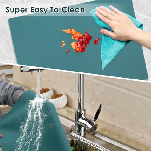 Extra Large Silicone Countertop Mat (05-dark Green / 27.6"L x 16"W)