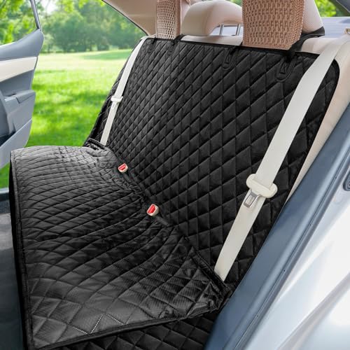 Waterproof Scratchproof Pet Bench Seat Covers for Cars (black / Medium-52"W)