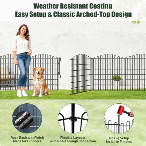 No Dig Garden Fence Panels (33 in(H) X 29 in(L))