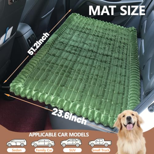Dog Car Seat Waterproof Bed Cover Back Seat Dark Green 23.6”x51” (Dark Green / 23.6”x51”)