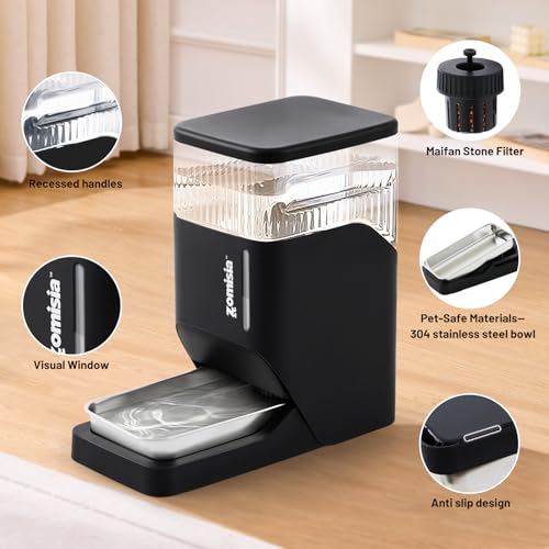 3 Gallon Automatic Dog Water Dispenser Gravity Extra Large Capacity (Black / 11L)