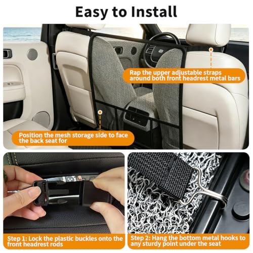 Dog Car Barrier Dog Net for Car Pet Divider Net for Cars and SUVs