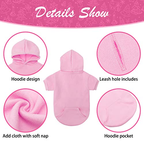 Dog Hoodie for Large Medium Small Dogs (Pink / Medium)