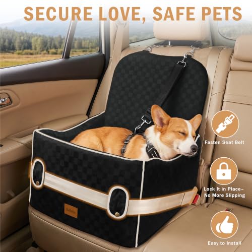 Dog Car Seats for Small Dogs (Black / Medium)