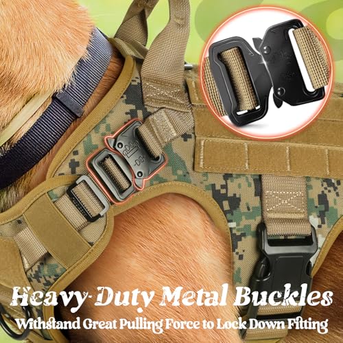 Tactical Dog Harness for Medium (Brown Camo / Medium)