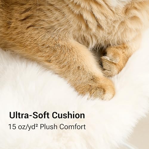 34" Modern Cat Tree Furniture for Indoor Small & Medium Cats (Cream Beige-34")