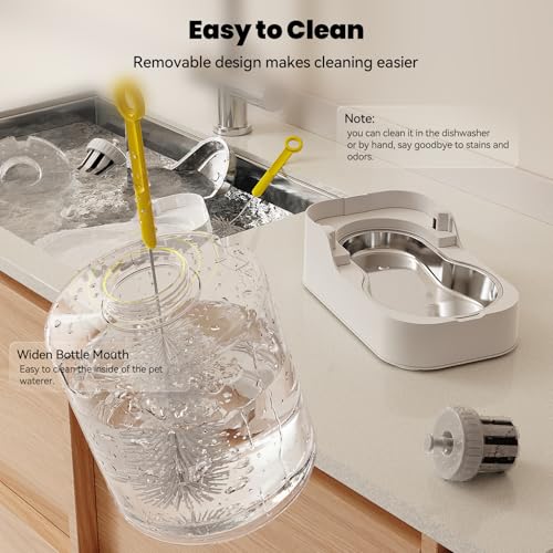 Automatic Cat Water Dispenser with Stainless Steel Bowl