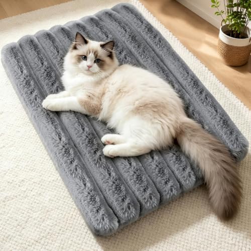 Cat Bed Mat for Indoor Cats (Grey / Medium 23.6×15.7 inch)