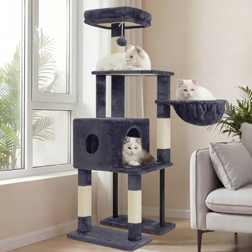 Cat Tree with Toy (49.2 inch / Smoky Gray)
